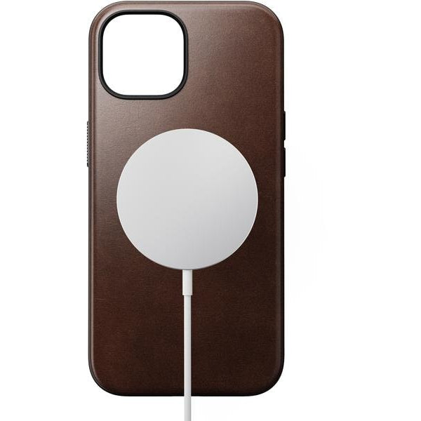 Nomad Back Cover Modern Leather Horween iPhone 15 Schwarz