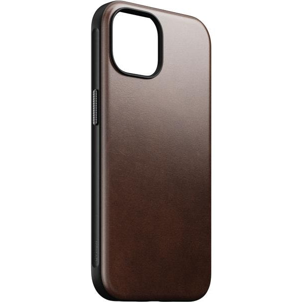 Nomad Back Cover Modern Leather Horween iPhone 15 Schwarz