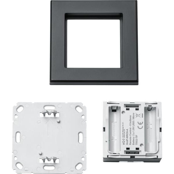 Homematic IP Funk-Wandtaster 6-fach, 3 Wippen, Anthrazit