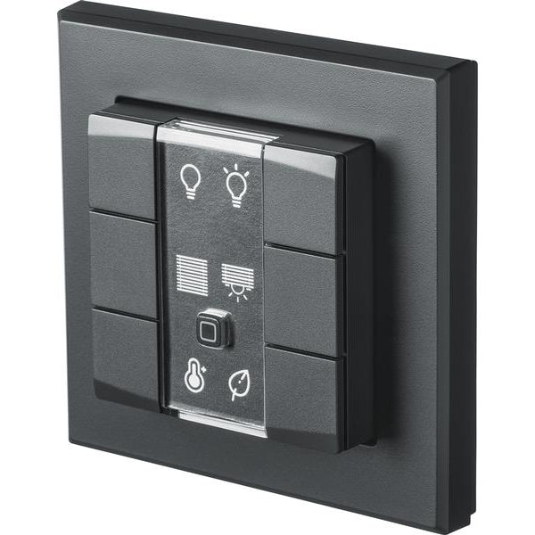 Homematic IP Funk-Wandtaster 6-fach, 3 Wippen, Anthrazit