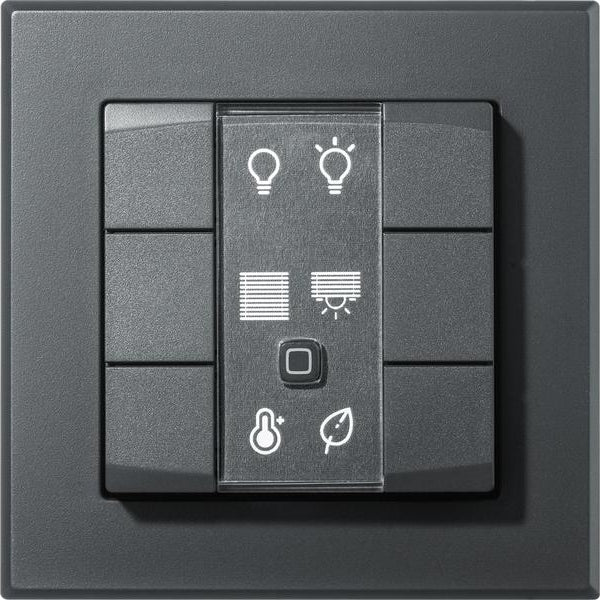 Homematic IP Funk-Wandtaster 6-fach, 3 Wippen, Anthrazit