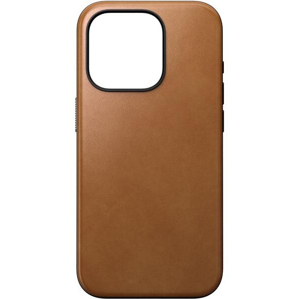 Nomad Back Cover Modern Leather iPhone 15 Pro Rostbraun