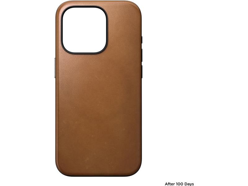 Nomad Back Cover Modern Leather iPhone 15 Pro Rostbraun