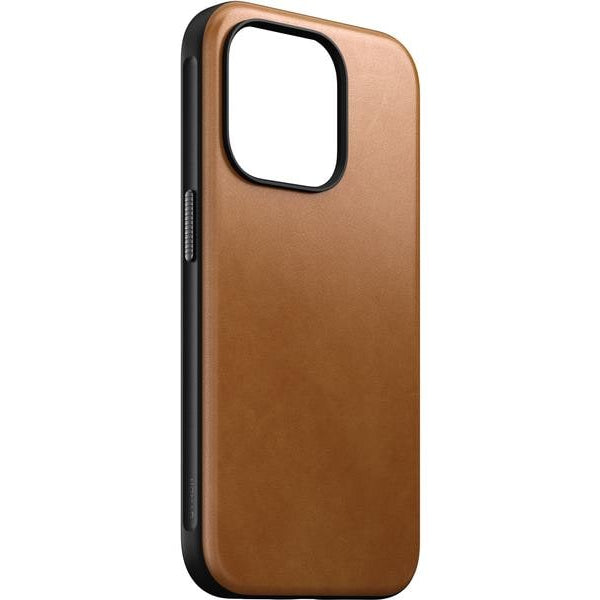 Nomad Back Cover Modern Leather iPhone 15 Pro Rostbraun