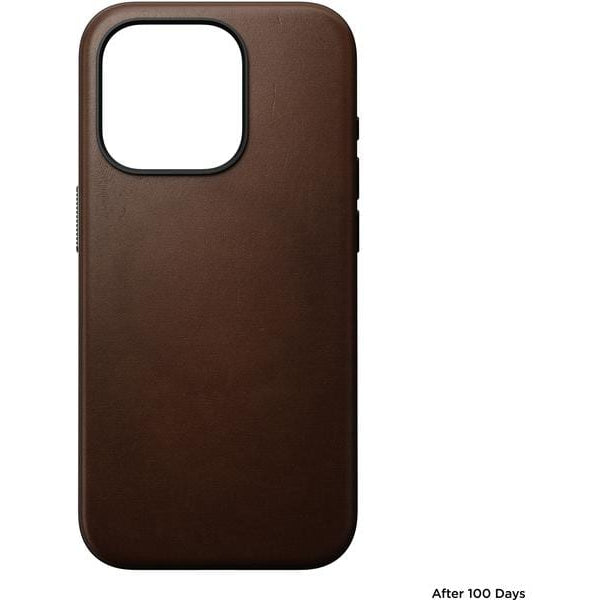 Nomad Back Cover Modern Leather iPhone 15 Pro Braun