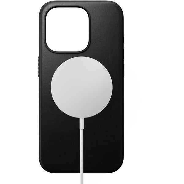 Nomad Back Cover Modern Leather iPhone 15 Pro Schwarz