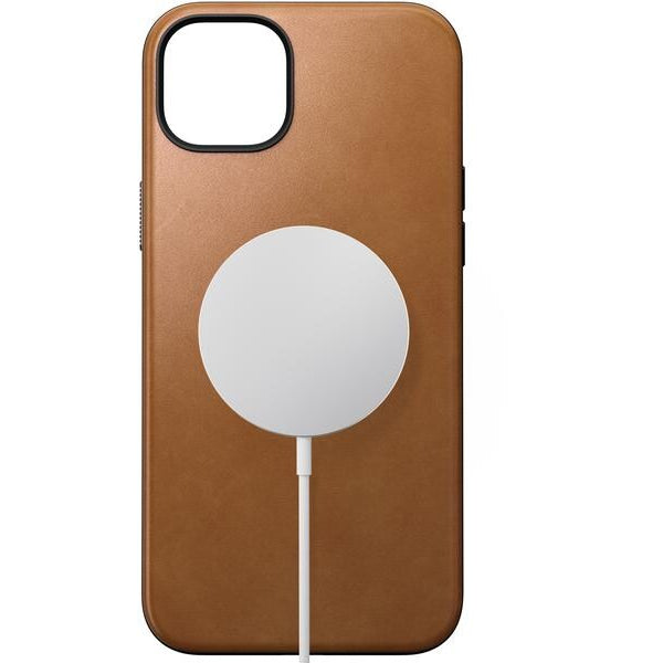 Nomad Back Cover Modern Leather iPhone 15 Plus Rostbraun
