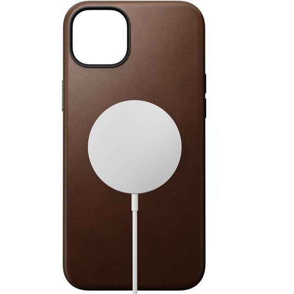 Nomad Back Cover Modern Leather iPhone 15 Plus Braun