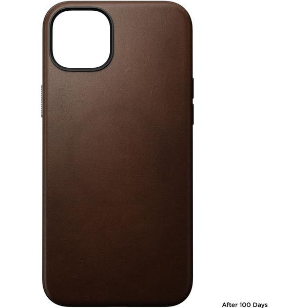 Nomad Back Cover Modern Leather iPhone 15 Plus Braun