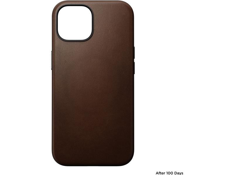 Nomad Back Cover Modern Leather iPhone 15 Braun