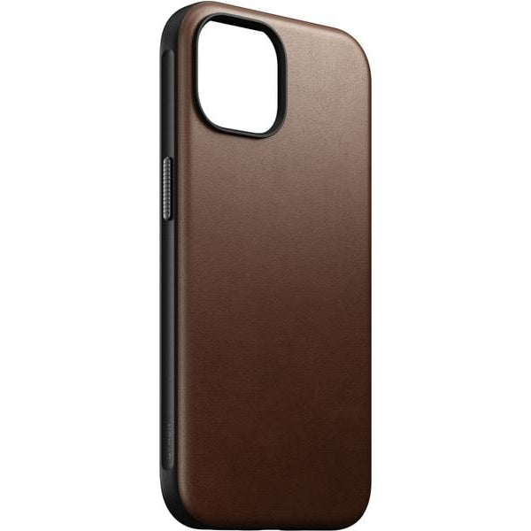 Nomad Back Cover Modern Leather iPhone 15 Braun