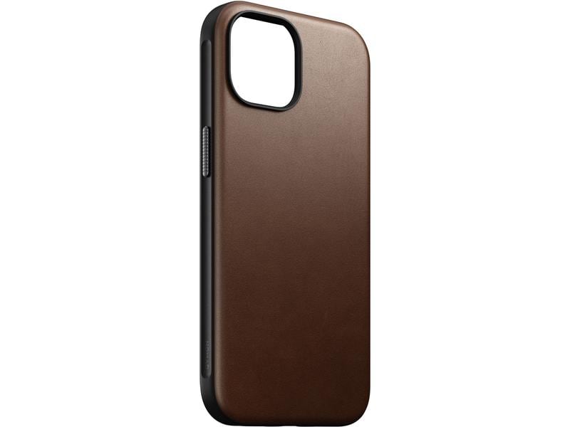 Nomad Back Cover Modern Leather iPhone 15 Braun