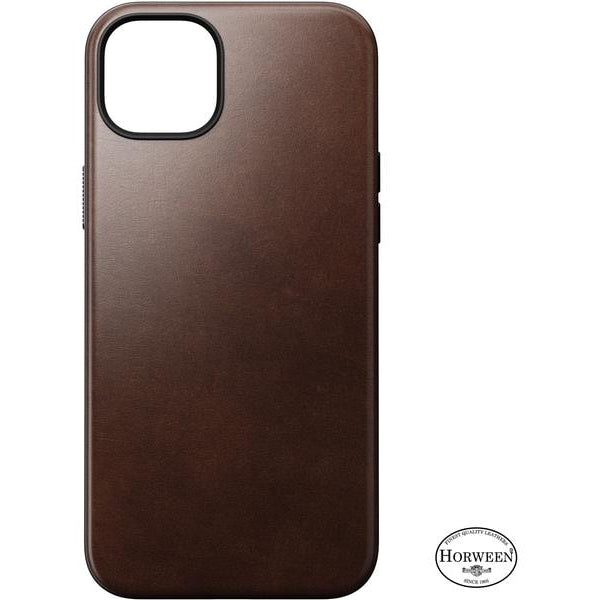 Nomad Back Cover Modern Leather Horween iPhone 15 Plus Schwarz