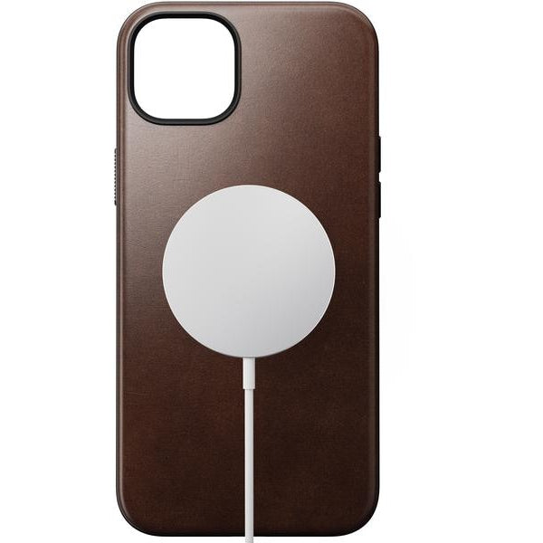 Nomad Back Cover Modern Leather Horween iPhone 15 Plus Schwarz