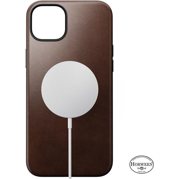 Nomad Back Cover Modern Leather Horween iPhone 15 Plus Schwarz