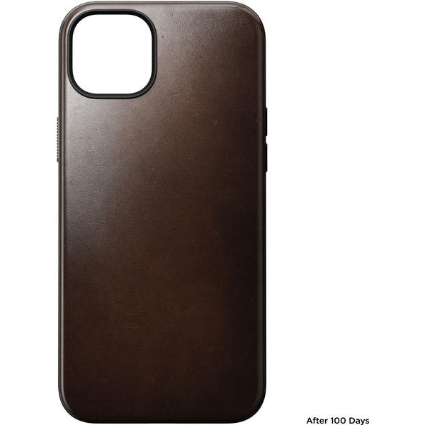Nomad Back Cover Modern Leather Horween iPhone 15 Plus Schwarz
