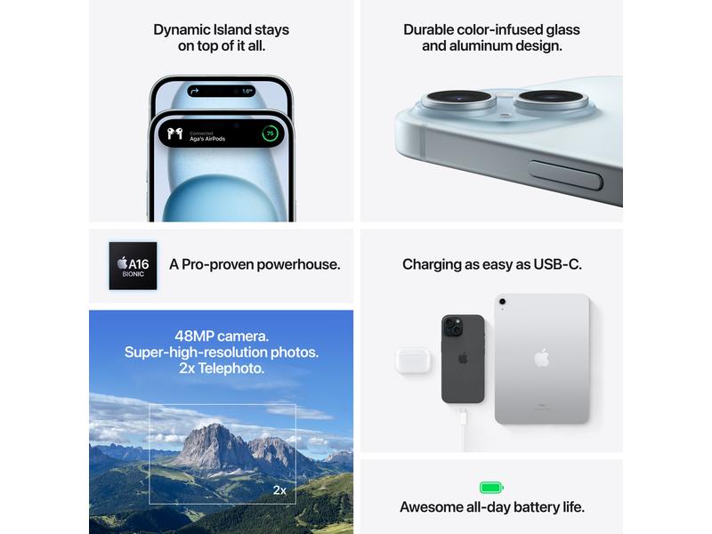 Apple iPhone 15 (6/256GB, Rosé)