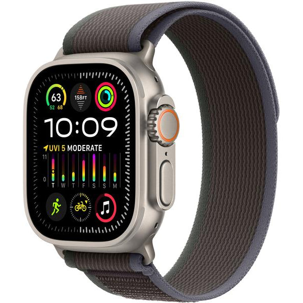 Apple Watch Ultra 2 GPS + Cellular (Titan Silbergrau) - 49mm - Trail Loop M/L Blau/Schwarz