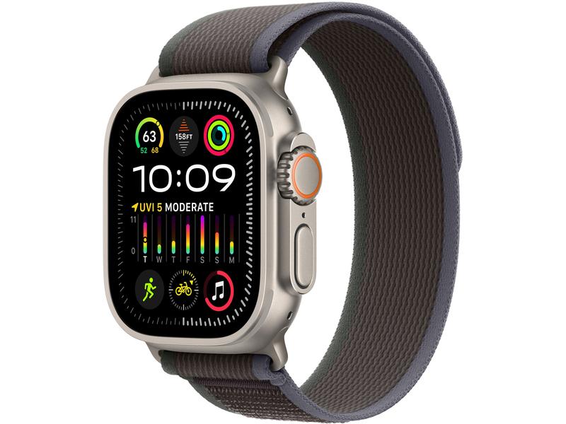 Apple Watch Ultra 2 GPS + Cellular (Titan Silbergrau) - 49mm - Trail Loop M/L Blau/Schwarz