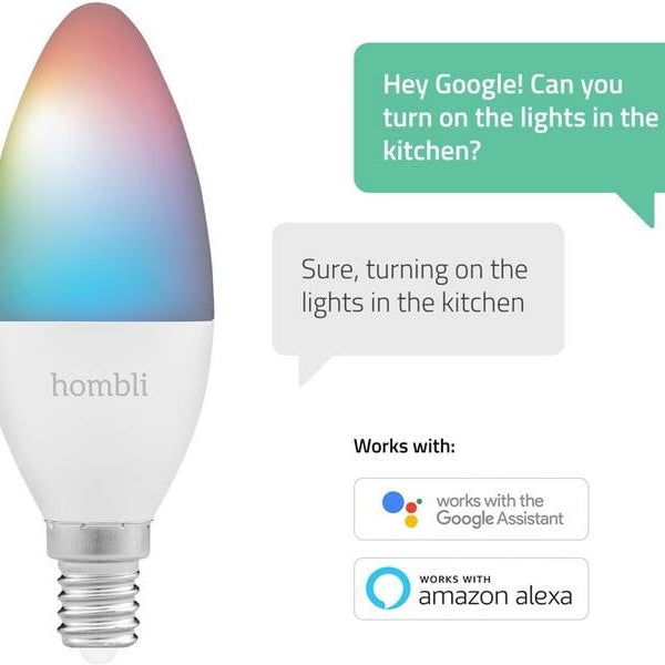 hombli Leuchtmittel E14 (4.5W) RGB + CCT 1+1 Pack