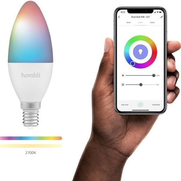hombli Leuchtmittel E14 (4.5W) RGB + CCT 1+1 Pack