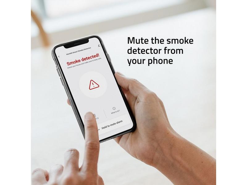 hombli Rauchmelder Smart Smoke Detector, 85 dB, Grau