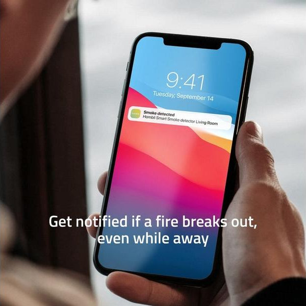 hombli Rauchmelder Smart Smoke Detector, 85 dB, Grau