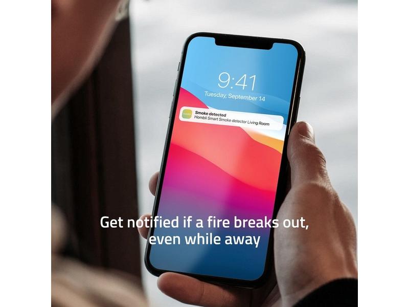 hombli Rauchmelder Smart Smoke Detector, 85 dB, Weiss