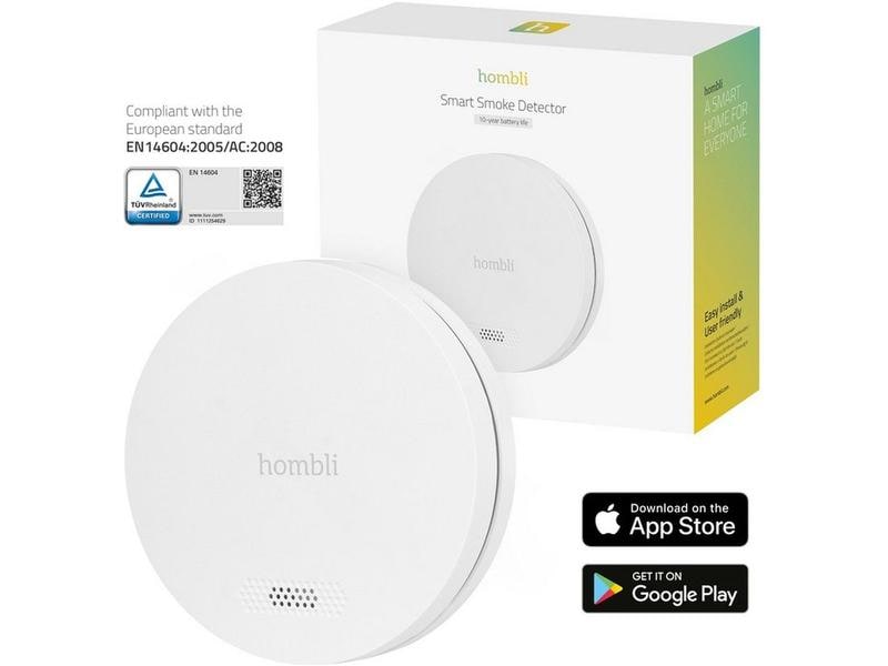 hombli Rauchmelder Smart Smoke Detector, 85 dB, Weiss