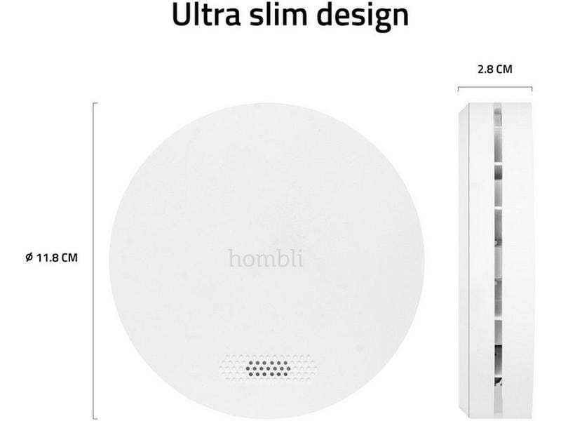 hombli Rauchmelder Smart Smoke Detector, 85 dB, Weiss