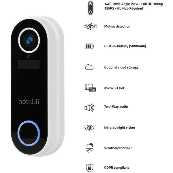 hombli Smart Doorbell Pack, Weiss