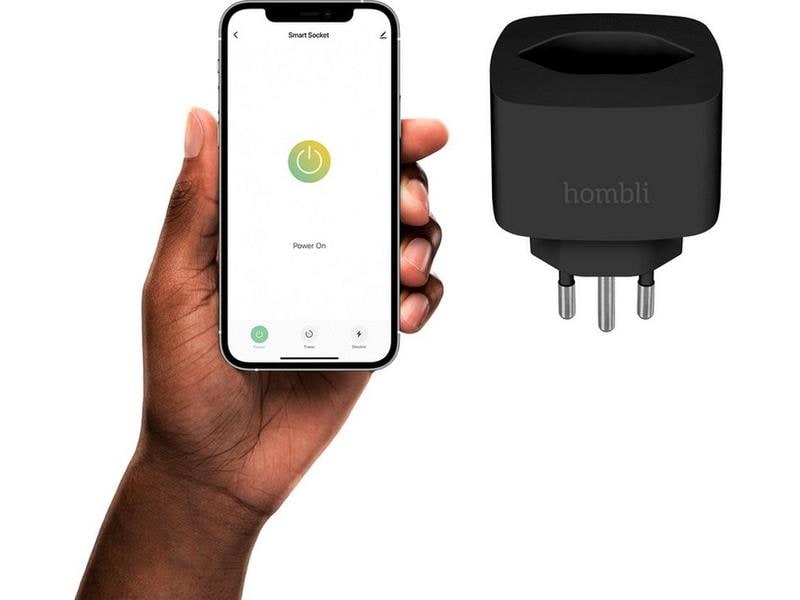 hombli Smart Socket CH, Schwarz, 3er-Set