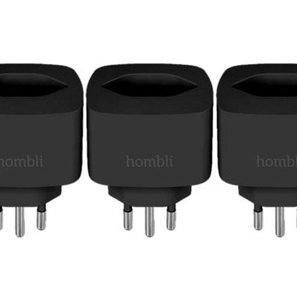 hombli Smart Socket CH, Schwarz, 3er-Set