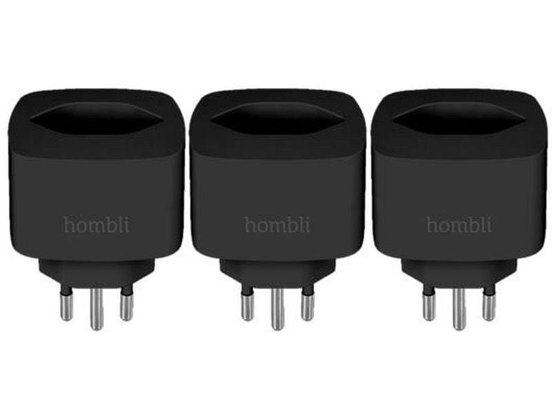 hombli Smart Socket CH, Schwarz, 3er-Set
