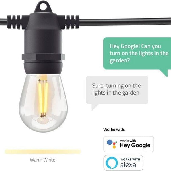 hombli Gartenleuchte String Light 12 LEDs, 5m, Warmweiss