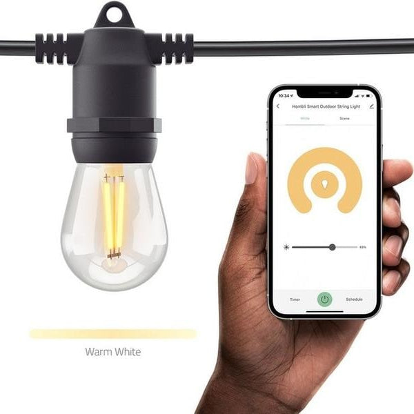 hombli Gartenleuchte String Light 12 LEDs, 5m, Warmweiss