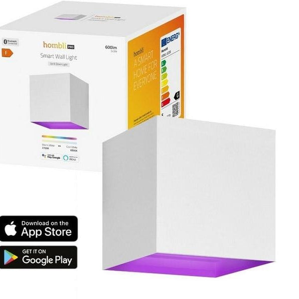 hombli Gartenleuchte Smart Wall Light 2 x 3W, RGB+CCT, Weiss