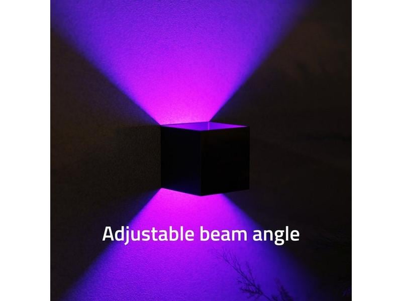 hombli Gartenleuchte Smart Wall Light 2 x 3W, RGB+CCT, Schwarz