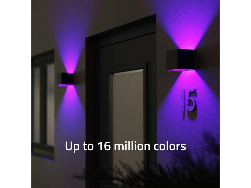 hombli Gartenleuchte Smart Wall Light 2 x 3W, RGB+CCT, Schwarz