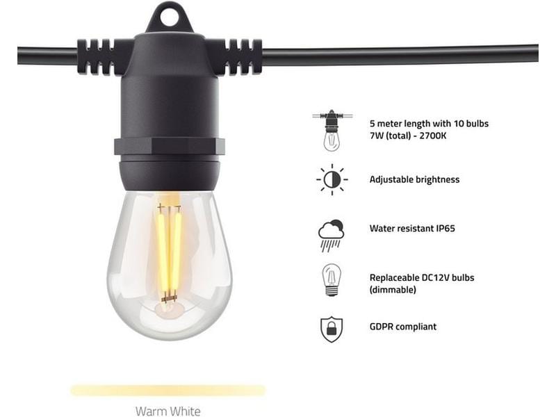 Hombli Outdoor Smart String Light Erweiterung 5m