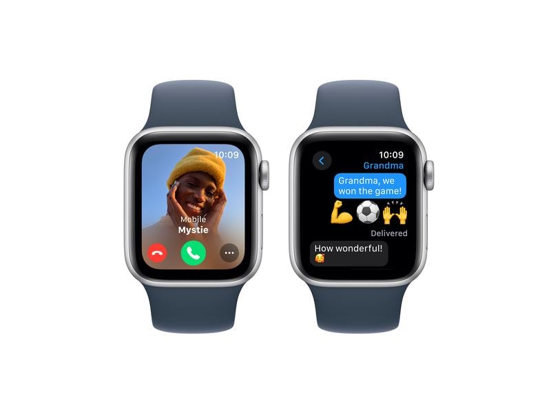 Apple Watch SE 2023 40 mm GPS Alu Sil. Sport Sturmblau M/L