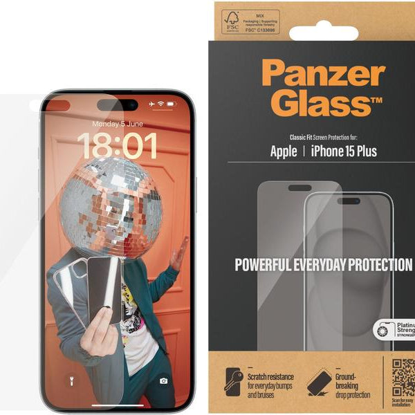 Panzerglass Displayschutz Classic Fit iPhone 15 Plus