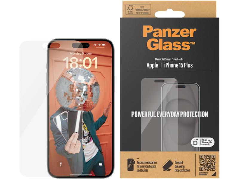 Panzerglass Displayschutz Classic Fit iPhone 15 Plus