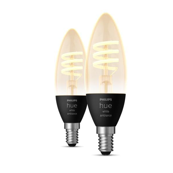 Philips Hue Leuchtmittel White Amb. Filament E14 Doppelpack