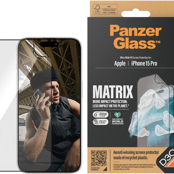 Panzerglass Displayschutz Matrix iPhone 15 Pro