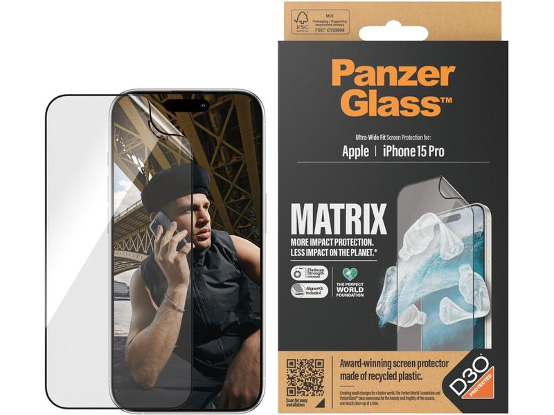 Panzerglass Displayschutz Matrix iPhone 15 Pro