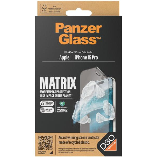 Panzerglass Displayschutz Matrix iPhone 15 Pro