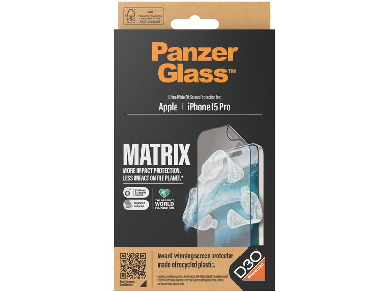 Panzerglass Displayschutz Matrix iPhone 15 Pro