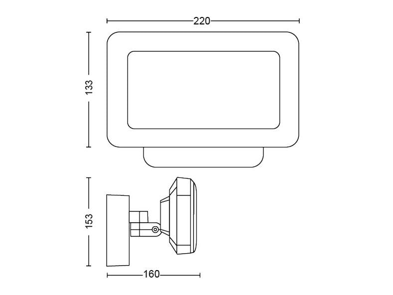 Philips Hue Aussenstrahler White Outdoor Welcome Flutlicht Schwarz