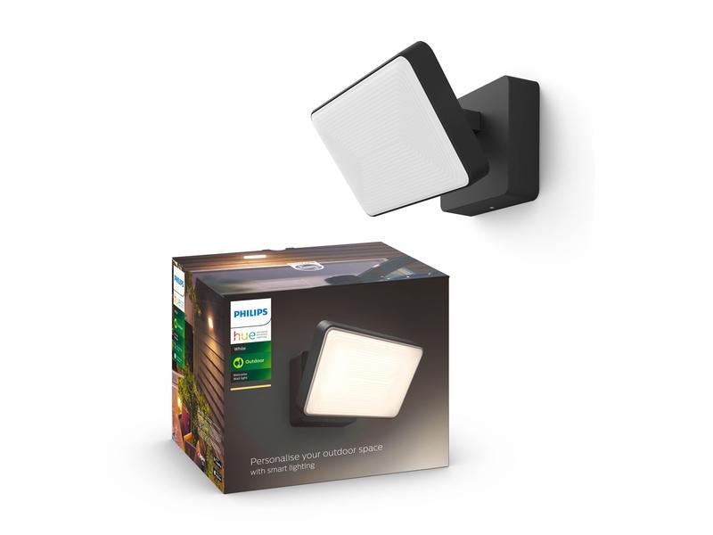 Philips Hue Aussenstrahler White Outdoor Welcome Flutlicht Schwarz